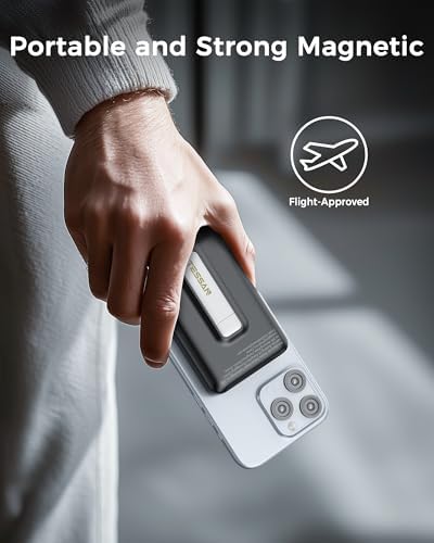 TESSAN Qi2 Certified Magnetic Portable Charger – 10,000 m Ah Wireless Power Bank with 22.5 W PD Fast Charging for i Phone 16/15/14/13 & Samsung – Ultimate Travel Essential with Dual Charging Capability and Enhanced Safety Features