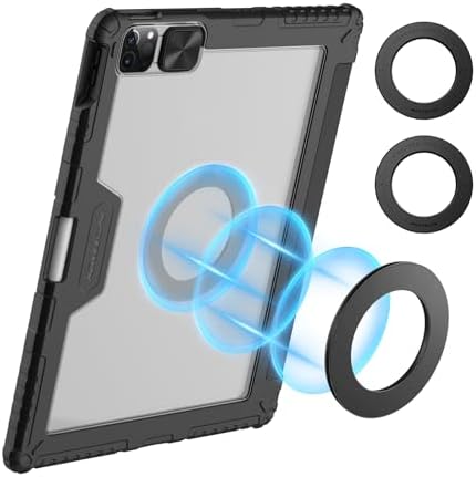 Nillkin Magnetic Wall Holder Stand for i Pad – Dual-Purpose Protective Case & Secure Mount for i Pad Pro 11, Air 5/4/3, & Pro 12.9 – Effortless Installation, Sleek Design & Enhanced Stability for Home and Office Use – 2 Piece Set for Versatile Display Solutions