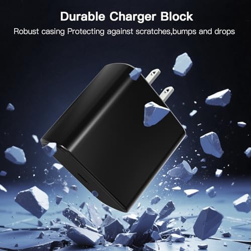 45 W Dual-Pack USB-C Fast Charger with 6 FT Cable – Universal Compatibility for Samsung Galaxy S25+/Ultra, i Phone 16/15 & More – Rapid Power Delivery with PPS Technology for Enhanced Device Efficiency