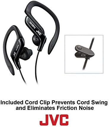 JVC HAEB75 P Sports Clip Headphones in Pink – Premium Wired Earbuds for Active Lifestyles with Enhanced Sound Quality and Secure Fit, Ideal for Running, Gym, and Outdoor Activities