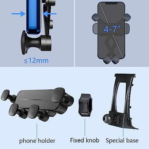 Custom-Fit Gravity Phone Holder Mount for 2024-2025 BMW X5, X6 & 2023-2025 X7 – Premium Car Accessory for Seamless Navigation and Connectivity – Tool-Free Installation, Robust Build, 360-Degree Rotatable Design – Elevate Your Modern BMW Driving Experience