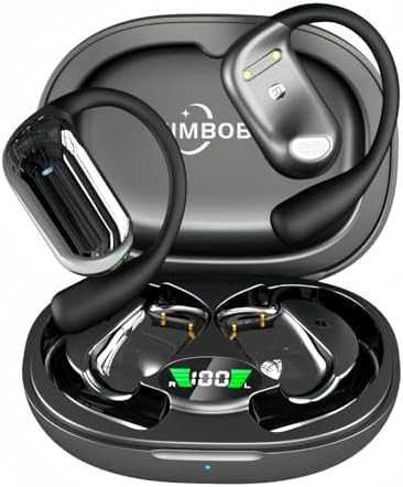 Revolutionary Bluetooth 5.4 Open Ear Wireless Earbuds with 50-Hour Battery Life – Secure Earhook Design for Ultimate Comfort in Running, Fitness, and Yoga – Stay Aware and Active with Lightweight Air Conduction Technology and Intelligent LED Charging Case for Dynamic Lifestyles