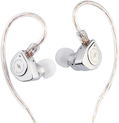 Linsoul SIMGOT EW200 Elite In-Ear Earphones – Cutting-Edge 10 mm SCP Dynamic Driver for Crystal-Clear Sound, Rugged All-Metal Design for Enduring Performance, Detachable 0.78 mm Silver-Plated OFC Cable for Superior Audio Clarity, Built-In Microphone for Effortless Communication – Perfect for Audiophiles and Musicians Seeking Unrivaled Comfort and Device Versatility