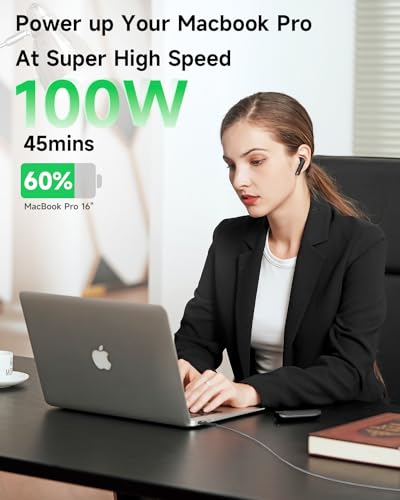 sweguard 100 W USB C to USB C Charger Cable [3.3 ft, 2-Pack] – Ultimate Fast Charging Solution for i Phone 15 & 16 Pro Max, Mac Book, i Pad Pro, and Samsung Galaxy S Series – Durable, High-Speed Compatibility for All Your Devices