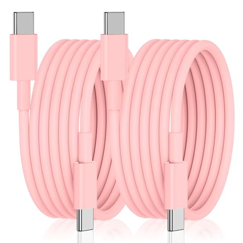 Premium 6 FT USB-C Fast Charger Cable for i Phone 15 & 16 – Durable Nylon Braided Charging Cord – 2-Pack for Rapid Charging with Enhanced Compatibility for Mac Book Pro, i Pad Air 4/5, and i Pad Pro – Tangle-Free, Long Reach Design for Ultimate Convenience