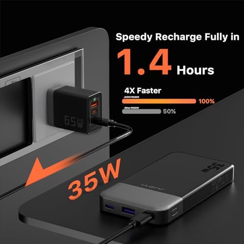 10000 m Ah Fast Charging Power Bank – 35 W Portable USB-C Charger with PD 3.0 & QC 4.0 for i Phone 15, Galaxy, Tablets, and Switch – Sleek Green Design for Ultimate Portability and Compatibility