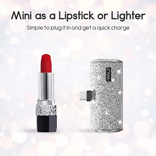 Ultra-Compact 4500 m Ah i WALK USB C Portable Charger – Stylish Pink Power Bank for i Phone 16/15 & Samsung Galaxy S25/S24/S23 Ultra – Fast Charging, Sleek Design for On-the-Go Convenience