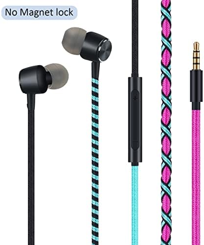 URIZONS Vibrant Rainbow Wired In-Ear Earbuds – Premium Tangle-Free Headphones with Built-in Microphone for Seamless Connectivity with Laptops, Tablets, and Smartphones – Ideal Gaming and Music Companion for Extended Comfort and Sonic Clarity