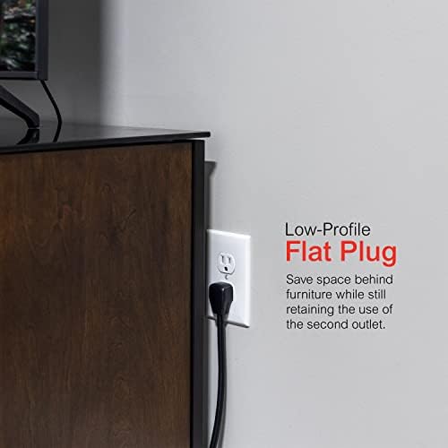 GE Ultra Pro 12-Outlet Surge Protector with 2 USB Charging Ports, 4320 Joules of Protection, 8-Foot Flexible Power Cord, Space-Saving Flat Plug, Enhanced Power Filter, Built-In Circuit Breaker, UL Listed Safety Assurance, Sleek Black Design for Home and Office Electronics