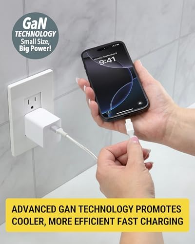 Scosche HPDC20-SP 20 W USB-C Fast Charger Mini Cube Wall Adapter – Ultra-Portable Power Delivery 3.0 for Swift Device Charging, 4 X Faster Charge Speed, Sleek Black Design for Enhanced Compatibility and Efficiency