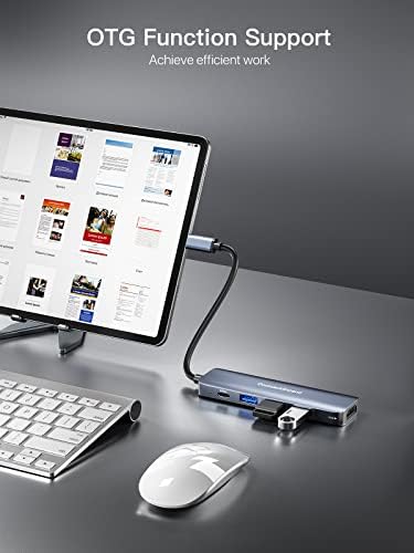 Transform Your Tech Experience with the Dockteck 7-in-1 USB C Hub Multiport Adapter – Ultimate 4 K HDMI, High-Speed Ethernet, 100 W PD Charging, Dual USB 3.0 Ports & SD/TF Card Reader for Mac Book, i Pad, HP, Dell XPS & More – Perfect for Seamless Connectivity and Enhanced Productivity!