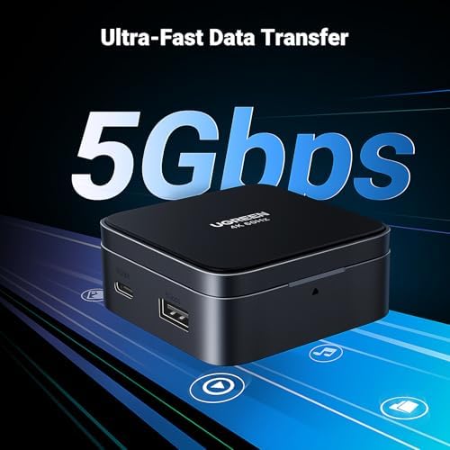 UGREEN 4-in-1 Magnetic USB C Hub – Power-Packed 100 W PD Charging & 4 K@60 Hz Video Adapter for i Phone 15/16 and Galaxy S24 – Dual USB-A & USB-C Ports for Effortless Data Transfer – Travel-Friendly, Foldable Design for Ultimate Portability and Connectivity