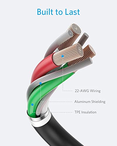 Powerline II Lightning Cable by Anker – MFi Certified 3 FT USB Charging & Sync Cord for i Phone 11, SE, Xs, XR, and More – Durable, High-Speed Data Transfer, Tangle-Free Design for Everyday Convenience and Travel