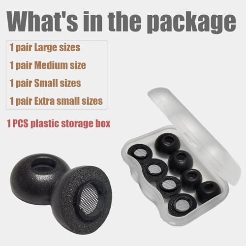 Premium Memory Foam Earbud Tips for Samsung Galaxy Buds3 Pro – Superior Comfort & Noise Isolation Replacement Tips, 3 Pairs in Black, Small Size – Optimize Your Listening Experience with Enhanced Fit and Sound Quality