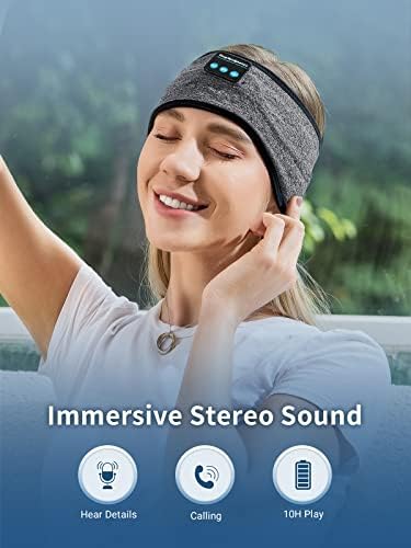 Adjustable Wireless Sports Headband with Integrated Speakers – Optimal Comfort for Active Lifestyles, Yoga, and Rest – Long-Lasting Battery Life & Broad Device Compatibility for Ultimate Freedom