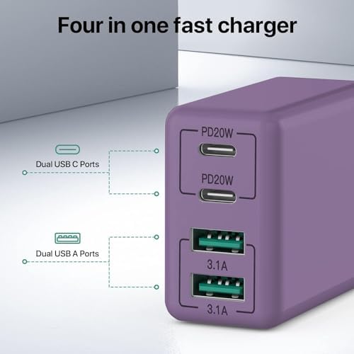 Revolutionize Your Charging Routine with Our 4-Port USB Wall Charger – Ultra-Fast QC 3.0 Adapter for i Phone 12-15, LG, Google Pixel & More – Compact, Reliable Power Solution for Home and On-the-Go Charging