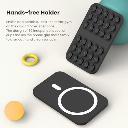 Revolutionary Patented Magnetic Suction Grip Mount for i Phone & Android – Effortless Hands-Free Phone Holder in Deep Blue, Perfect for Content Creators, Capture Stunning Selfies and Videos, Ultimate Compatibility with Mag Safe and Standard Cases, Portable and Stylish Design for On-the-Go Use