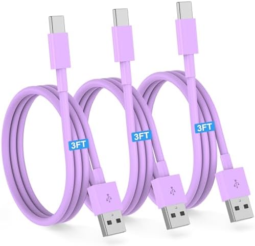Essri 3-Pack Carplay USB A to C Cable for iPhone 16/15 Pro Max,USB C Car Charger Cable 3FT,Fast Charging Cord Compatible with iPad Pro/Air/Mini, for Apple 16/15 Series,for Samsung,Blue – Enhanced Compatibility and Speed