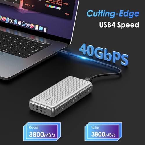 WAVLINK High-Performance Aluminum NVMe M.2 SSD Enclosure – Ultra-Fast 10 Gbps USB Type-C Adapter for 2230/2242/2260/2280 SSDs, Supports Up to 2 TB, UASP Enabled for Enhanced Data Transfer Efficiency and Versatile Device Compatibility with OTG Converter Included