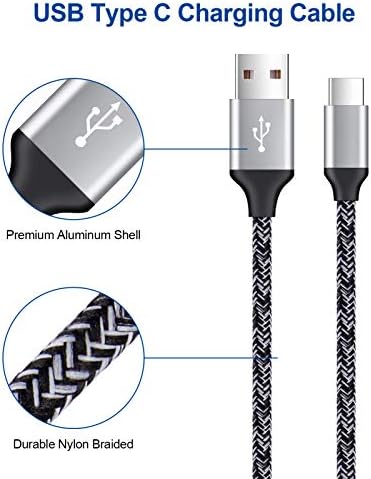 Ultra-Fast Wall Charger A35 Galaxy Cube: 6 FT Braided USB-C Power Cord for Samsung Galaxy A Series & S Series – 3-Pack with Enhanced Compatibility & Safety Features