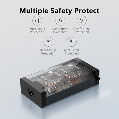 High-Performance 100 W USB-C AC Adapter for Lenovo Laptops – Fast Charging Capability for Think Pad P Series, Yoga Pro 7, and Legion Models – Ultra-Slim, Lightweight Design for On-the-Go Professionals – Reliable Power Supply with Advanced Safety Features and Broad Compatibility