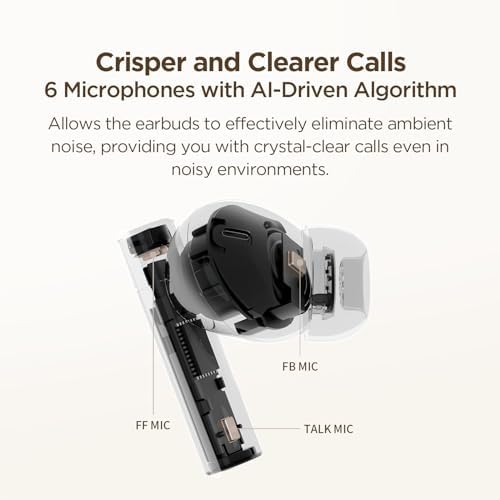 1 MORE Q30 Wireless Earbuds – Advanced 42 d B Active Noise Cancelling with Spatial Audio, Bluetooth 5.3 Connectivity, and Low Latency Gaming Mode for Seamless Audio Experience – 30 Hours Playtime and AI-Enhanced Clear Calling with 6 Microphones – Ultimate Comfort and Durability for Music and Gaming Enthusiasts