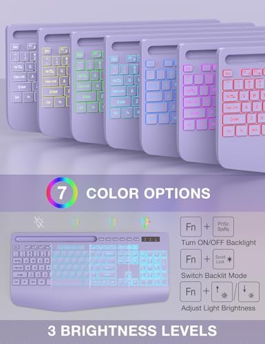 SABLUTE Ergonomic Large Print Wired Keyboard with Wrist Rest & Phone Holder – Perfect for Enhanced Visibility and Comfort in Windows, Desktop & Laptop Use – Eye-Catching Yellow Design for Effortless Typing Experience