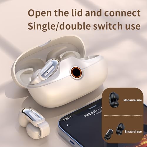 Vibrant Purple Open Ear Wireless Sport Earbuds – Bluetooth 5.4 Clip-On Headphones with IPX5 Water Resistance for Enhanced Safety and Comfort in Running & Cycling – Ultimate Audio Experience for Active Lifestyles