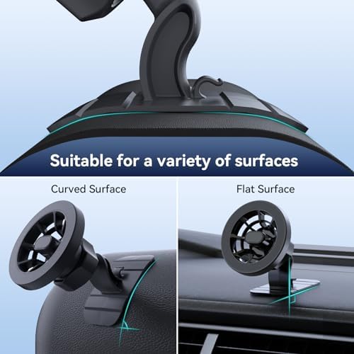 Mag Safe Car Mount: Premium Magnetic Phone Holder for Hands-Free Driving – Compatible with i Phone 15, 14, 13 Pro Max, Pro, Mini & All Smartphones – Strong Magnet Design for Secure Vent & Dashboard Installation – Elevate Safety and Style on the Road
