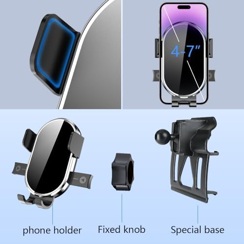 Kia Forte 2019-2024 Car Phone Holder: 360-Degree Rotating Dashboard Mount for Secure Navigation & Hands-Free Use – Premium Cell Phone Cradle Accessory for Enhanced Driving Safety and Style