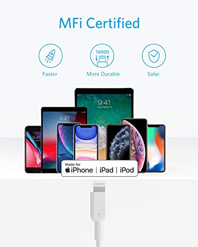 Anker 6 ft USB C to Lightning Cable – MFi Certified Fast Charging Cable for i Phone 13 Pro, 12 Pro Max & Air Pods Pro – Durable Design with Power Delivery Support – Tangle-Free Connectivity for Effortless Use