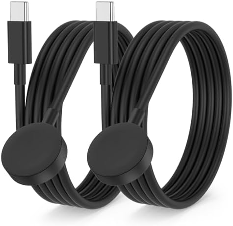 USB-C Magnetic Charger for Apple Watch – Fast Charging Cable Compatible with Ultra, Series 9-1 – 3.3 FT (1.1 M) Black – Enhanced Power Delivery & Secure Connection for All Models