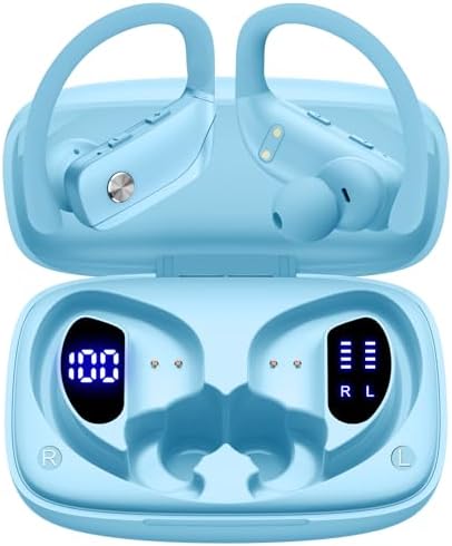 Elevate Your Sound Experience with Bmani Wireless Earbuds: 48-Hour Playtime Bluetooth Headphones with LED Battery Indicator, Secure Over-Ear Design, Built-in Mic for Hands-Free Calls, Ideal Sport Earphones for Active Lifestyles Elevate Your Sound Experience with Bmani Wireless Earbuds: 48-Hour Playtime Bluetooth Headphones with LED Battery Indicator, Secure Over-Ear Design, Built-in Mic for Hands-Free Calls, Ideal Sport Earphones for Active Lifestyles