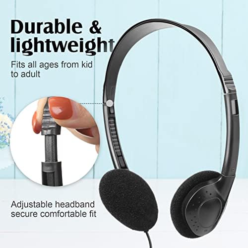 Flutesan 20 Pack Wired On-Ear Headphones – Durable Purple Classroom Headset for Students & Educators, Adjustable Comfort, Enhanced Device Compatibility, Ideal for Group Learning & Individual Study Sessions