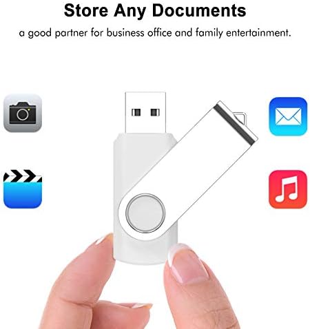 Vibrant 64 GB USB Flash Drive Pack – 5 Colorful Metal Swivel Thumb Drives with LED Indicator & Lanyards for Easy Portability – Ideal for Students & Professionals Seeking Reliable Data Storage Solutions