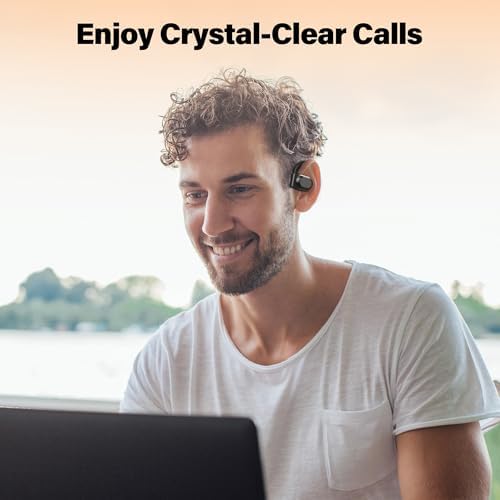 Revolutionary True Wireless Open Ear Headphones – Cutting-Edge Bluetooth 5.4, 75-Hour Battery Life, IPX5 Waterproof, Quick Charge Feature, Ergonomic Secure Fit, Superior Stereo Audio, Digital Battery Indicator for Ultimate Comfort and Surrounding Awareness