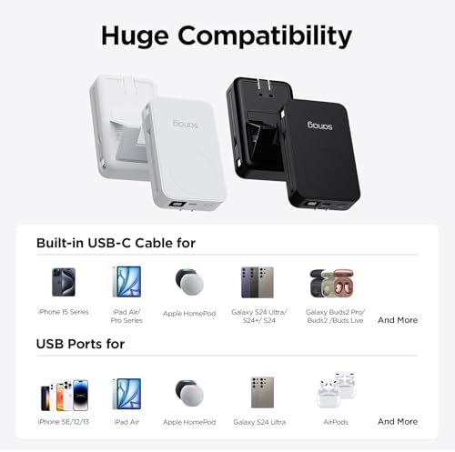 Sanag Ultra-Fast Portable Power Bank with Smart Digital Display – High Compatibility & Rapid Charging for All Devices in Sleek White Finish