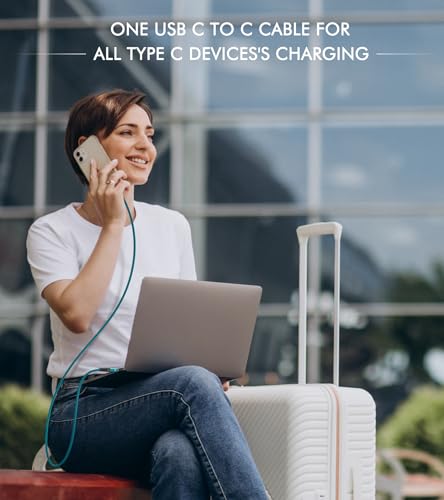 sweguard 100 W USB C to USB C Charger Cable [3.3 ft, 2-Pack] – Ultimate Fast Charging Solution for i Phone 15 & 16 Pro Max, Mac Book, i Pad Pro, and Samsung Galaxy S Series – Durable, High-Speed Compatibility for All Your Devices