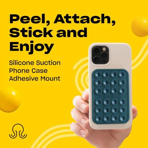 Ultimate Stability Turquoise Silicone Suction Phone Holder – Hands-Free Mount for i Phone & Android – Compact 2.6″ x 3.9″ Design – Elevate Your Selfies and Videos with Superior Grip and Versatile Functionality – Essential Content Creation Accessory for Effortless Capturing and Live Streaming