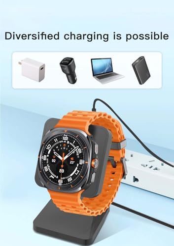 Samsung Galaxy Watch Magnetic Charging Stand – Fast, Sleek Dock for Ultra, 7, 6, 5 Pro, 4, Active 2 & All Models – Compact Design with Advanced Safety Features – Ideal for Travel & Home Use