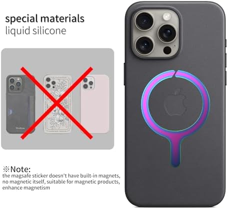 Ultra-Thin Mag Safe Metal Plate Kit – 2-Pack Versatile Magnetic Adapter for Seamless Phone Case Integration, Wireless Charging, and Secure Mounting – Stylish Multicolor Finish for Enhanced Connectivity and Fast Charging Experience
