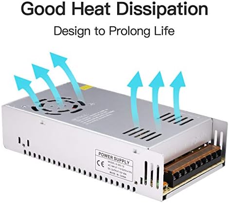 Ultra-Reliable 600 W DC 12 V 50 A Power Supply Adapter – Versatile AC 110/220 V to DC Converter for Seamless LED Lighting, Advanced CCTV Systems, High-Performance 3 D Printers, and Diverse Electronics – Enhanced Efficiency and Safety Features for Optimal Performance