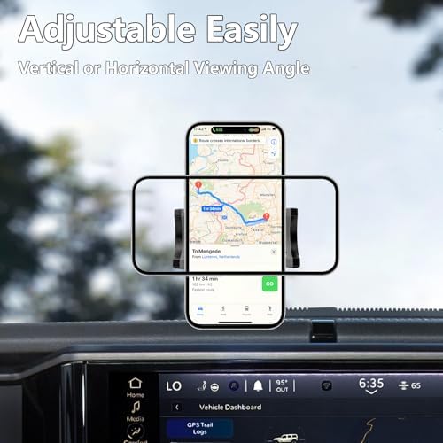 for Jeep 2024 2025 Wrangler JL JLU JT 4XE Phone Mount – Dashboard Phone Holder for Jeep Wrangler Gladiator 2/4 Door Accessories, with The Strongest Magnet (NOT for 1945-2023 JL JT) – Enhanced Compatibility and Speed