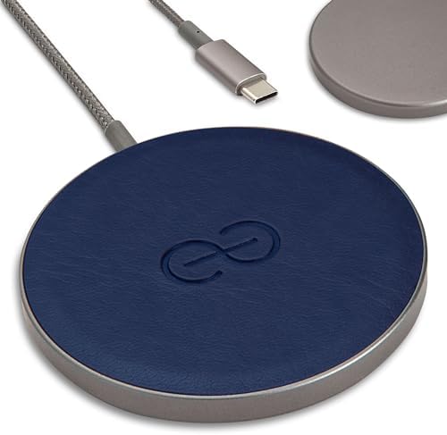 Dreem Empower Magnetic Wireless Charger Pad – High-Speed Mag Safe & Qi-Certified Charging Solution with Premium Vegan Leather Finish in Coffee – Effortless Device Alignment & Enhanced Overheat Protection for a Stylish, Tangle-Free Experience