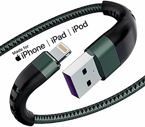 Essri 10 FT Nylon Braided i Phone Charger Cord 2-Pack – Fast Charging Lightning Cable for i Phone 14, 13, 12, 11, X, XS, XR, and 15 – Durable Blue 10 Foot Charging Solution for Ultimate Convenience and Style