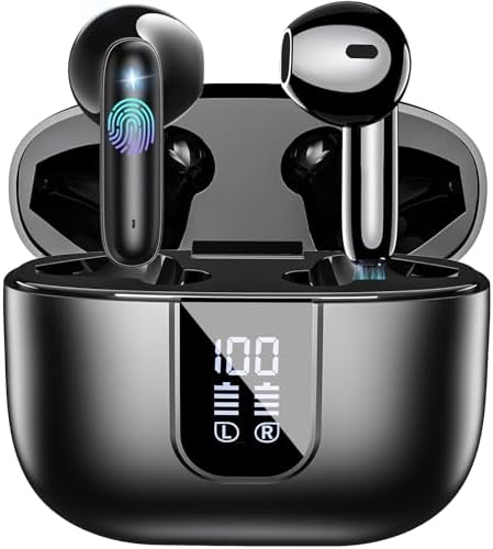 Premium Bluetooth 5.4 Wireless Earbuds with Advanced 6-Mic ENC Noise Cancellation for Superior Voice Clarity – Immersive Deep Bass Mini Sport Headphones Offering 35 Hours Playtime and IP7 Waterproof Resilience – Effortless Compatibility with Android & i OS Devices for Maximum Flexibility