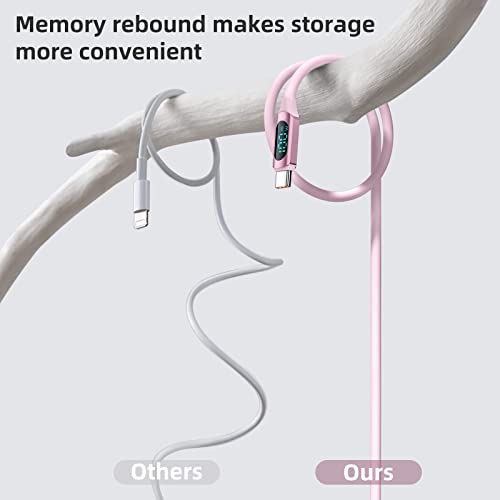 Ultra-Fast 100 W USB C to USB C Cable 2-Pack – 6.6 FT Silicone Charging Cables with LED Display for Samsung Galaxy Z Flip5, Fold5, Flip4, Fold4 – High-Speed 5 A Power Delivery, Enhanced Durability, and Compatibility for All Your Devices