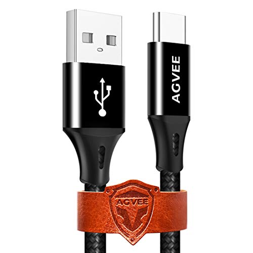 AGVEE 15 ft Braided USB-C Charging Cable – Dual Pack of Extra Long Type-C Cords for Rapid Charging Android Devices, Tangle-Free Durability, Perfect for Samsung S10, S9, and Note Series – Elevate Your Charging Experience with Reliable Performance and Seamless Connectivity