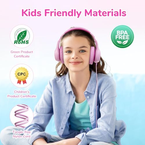 Transform Your Child’s Audio Adventures with Ear Fun K3 Kids Over-Ear Headphones – Engineered for Safe Listening with Volume Limiting, Exceptional HD Stereo Sound, and Travel-Friendly Foldable Design in Vibrant Blue – Ideal for School, Stylish for Every Young Explorer with Enhanced USB-C Compatibility!