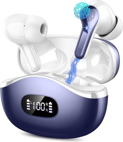 AOTONOK 2025 Wireless Earbuds – Advanced Bluetooth 5.3 Headphones with 40-Hour Playtime, IP7 Waterproof Protection, and ENC Noise Cancelling Technology for Ultimate Audio Experience – Ideal for Music Enthusiasts and Professionals on the Move